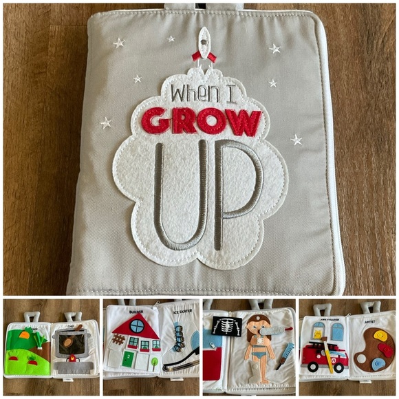 Curious Columbus Other - Quiet Book Fabric Busy Book for Toddlers 3 & up Airplane Toddler Travel Toys